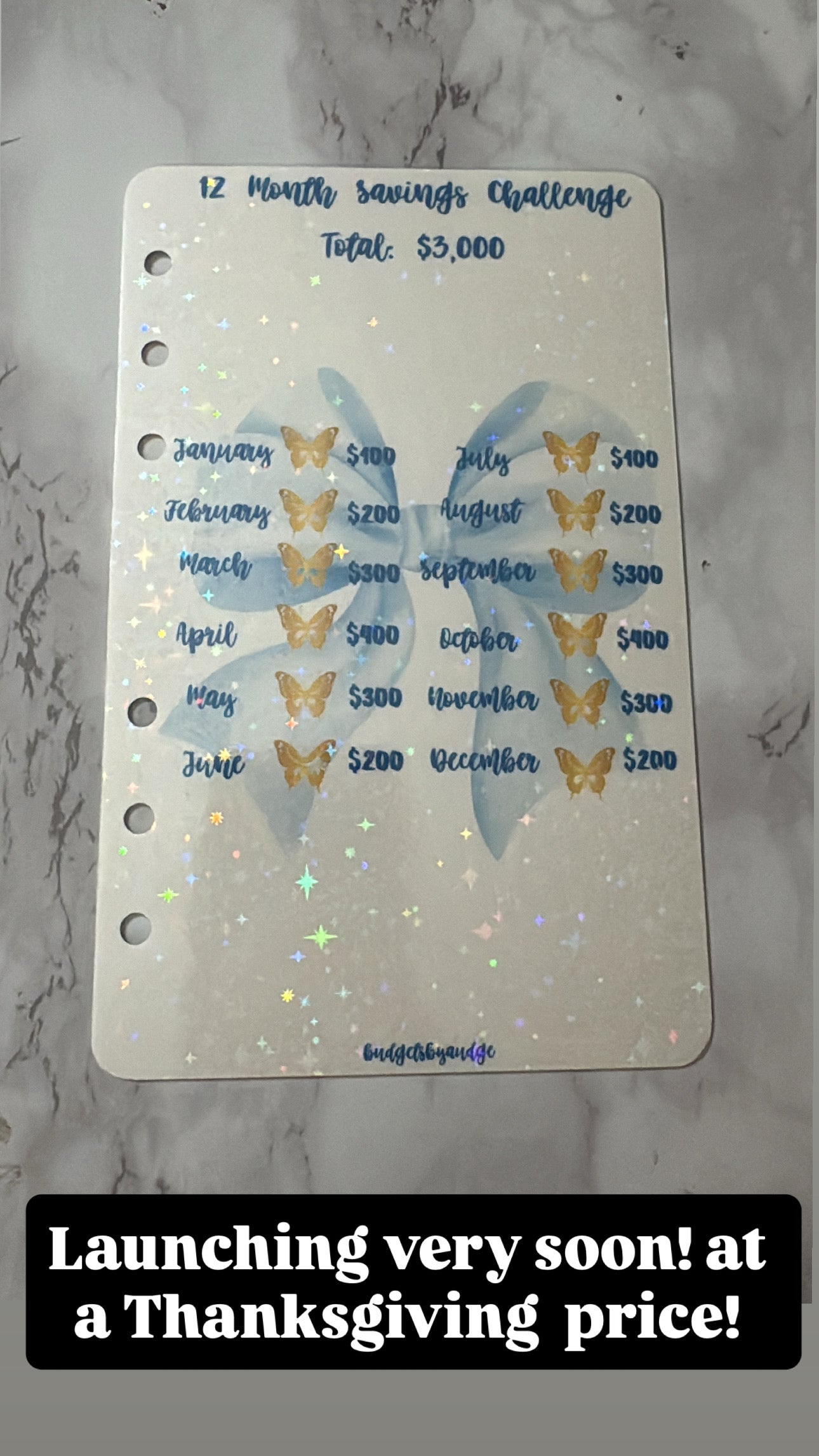 12 month Savings Challenge