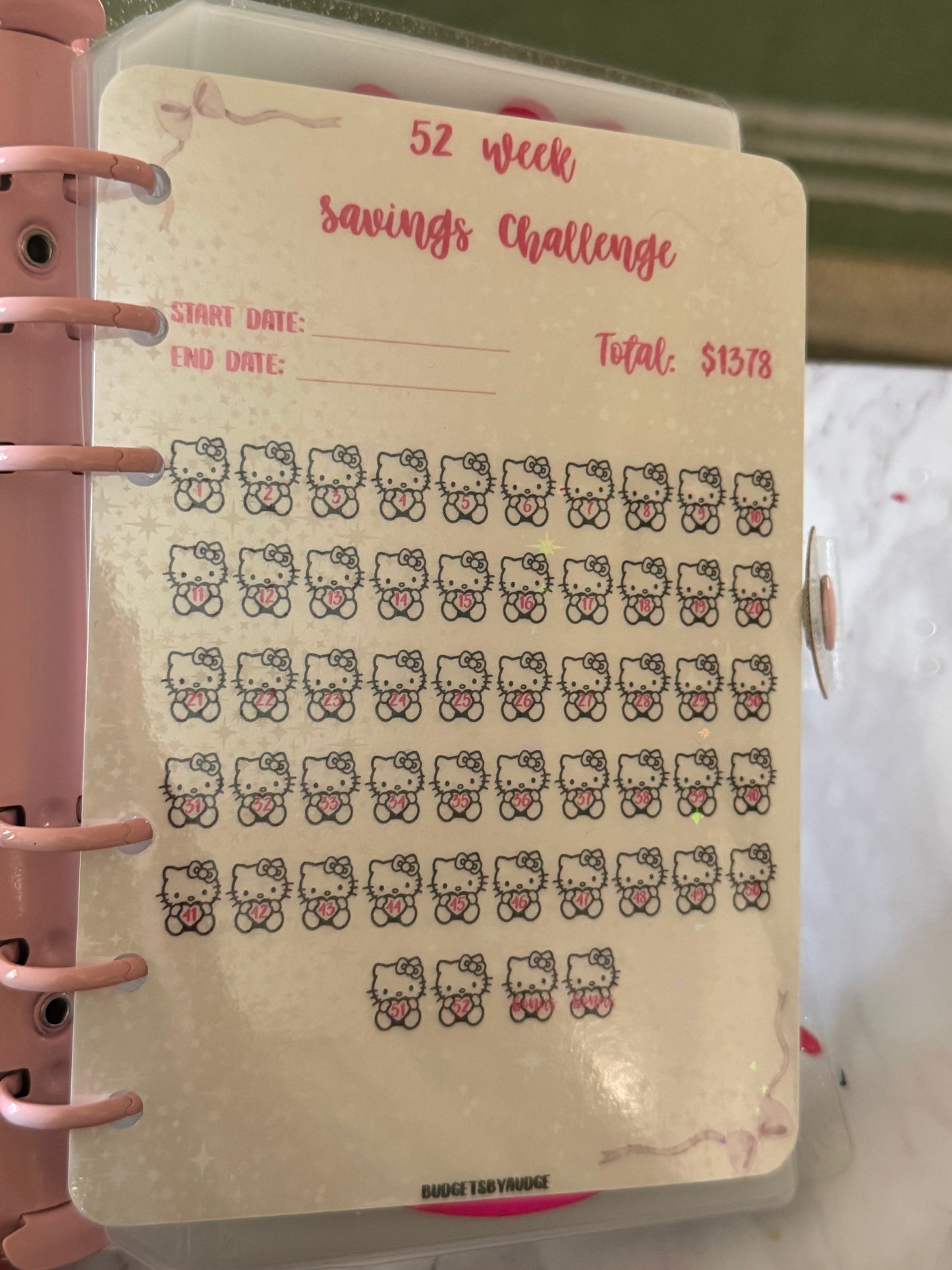 52 week Savings Challenge