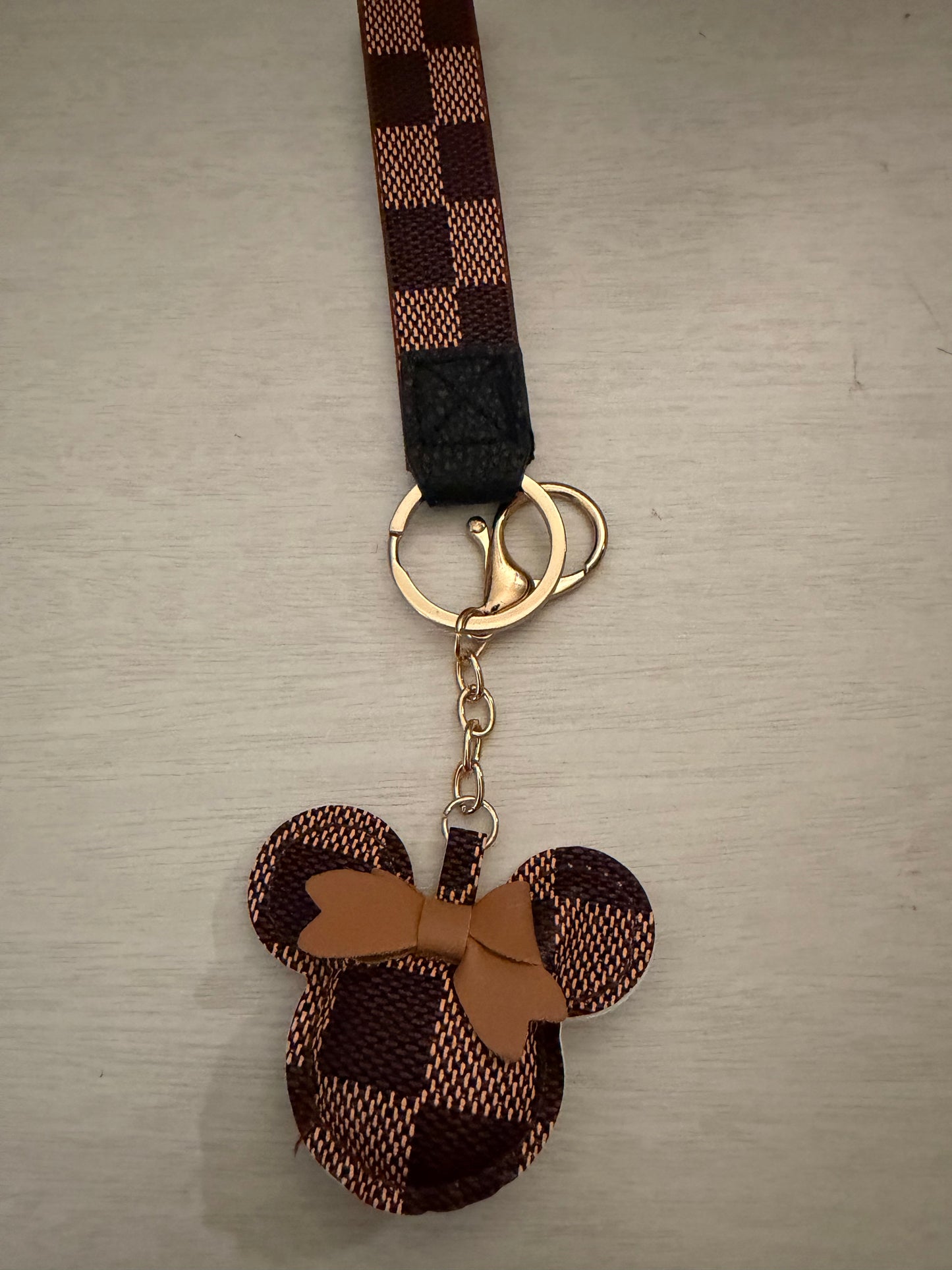 Mickey Mouse Inspired Keychain Wristlet  Pattern Bag Charm