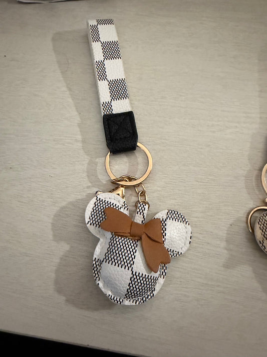 Mickey Mouse Inspired Keychain Wristlet  Pattern Bag Charm